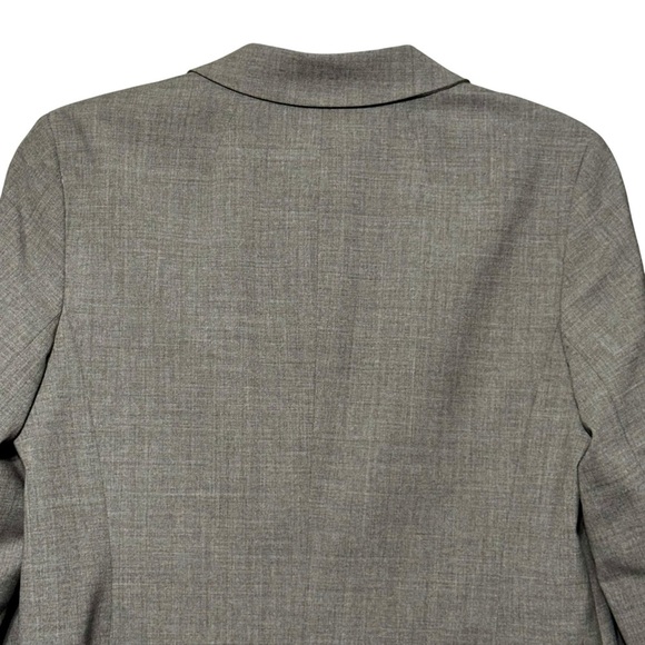 Talbots Italian Wool Button Front Career Business Casual Gray Blazer Jacket - Picture 7 of 11